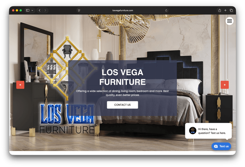 Los Vega Furniture Website Screenshot